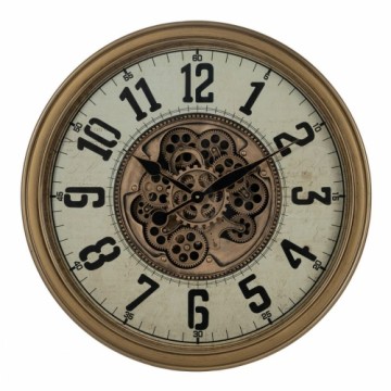 Bigbuy Home Sienas pulkstenis Krēmkrāsa Bronza Stikls Dzelzs 66 x 9,5 x 66 cm (3 gb.)