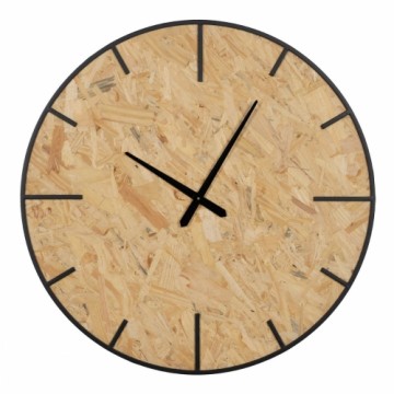 Bigbuy Home Настенное часы Чёрный Натуральный PVC Железо Деревянный MDF 80 x 4,5 x 80 cm
