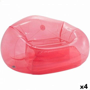 Надувное кресло для бассейна Intex Beanless Прозрачный Розовый 137 x 74 x 127 cm (4 штук)