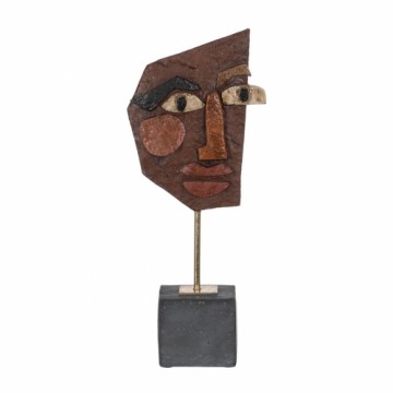 Bigbuy Home skulptūra Maska Brūns Melns 17,8 x 10 x 43,7 cm