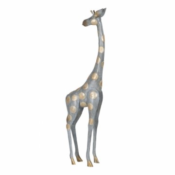 Bigbuy Home Декоративная фигура Серый Позолоченный Жираф 27 x 12 x 100 cm