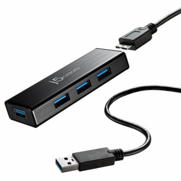 USB Centrmezgls j5create JUH340-N Melns 3600 W