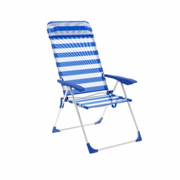 Folding Chair Marbueno Blue White 69 x 110 x 58 cm