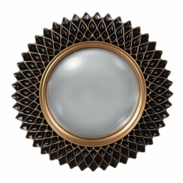 Bigbuy Home Sienas spogulis Melns Bronza Sveķi Polirezīns 32 x 2,3 x 32 cm