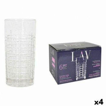Set of glasses LAV Brit 6 Pieces (4 Units) (356 ml)