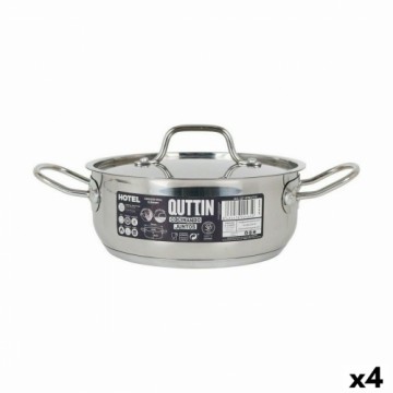 Casserole with lid Quttin Hotel Steel ø 20 x 8 cm (4 Units)