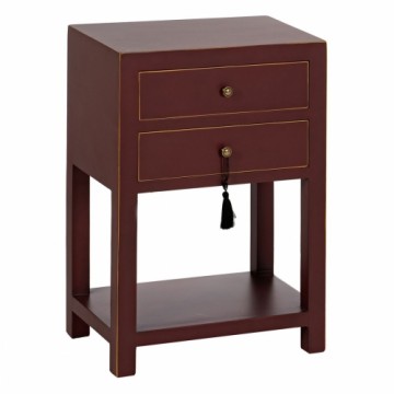 Bigbuy Home Ночной столик ORIENT Цвет кремовый древесина ели Деревянный MDF 45 x 30 x 66 cm