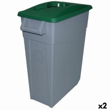 Atkārtoti Pārstrādājamo Atkritumu Tvertne Denox 65 L Zaļš (2 gb.)