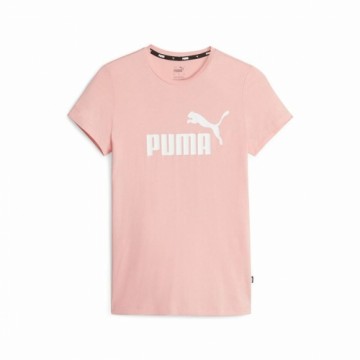 Women’s Short Sleeve T-Shirt Puma Ess Logo Light Pink