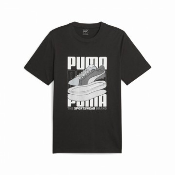 Vīriešu Krekls ar Īsām Piedurknēm Puma Graphiccs Sneaker Melns