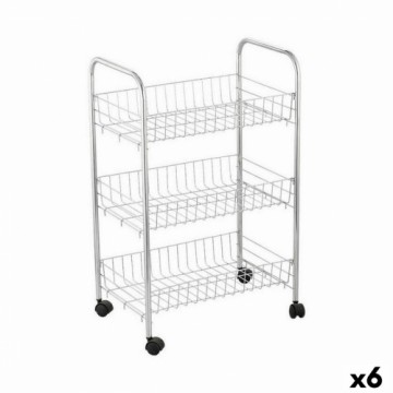 Vegetable trolley Confortime Silver Metal 40 x 26 x 62 cm (6 Units)