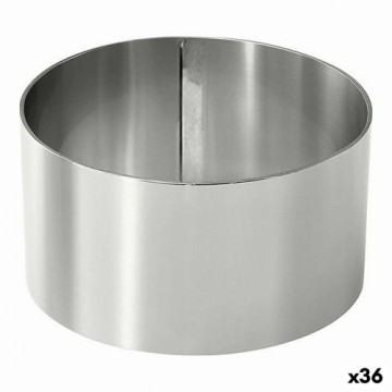 Bigbuy Home Ēdienu formas Nerūsējošais tērauds Sudrabains 8 cm 0,8 mm (36 Vienības) (8 x 4,5 cm)