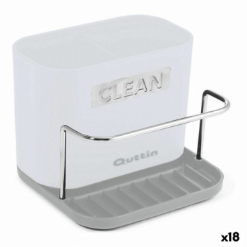 Kitchen Sink Tidy Quttin White 13,5 x 12 x 10,8 cm (18 Units)