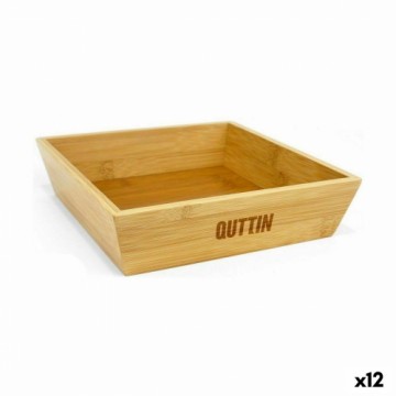 Блюдо Quttin Коричневый Бамбук 20 x 20 x 5 cm (12 штук)