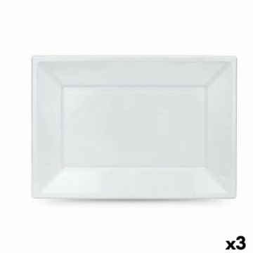 Набор многоразовых тарелок Algon Белый Пластик Прямоугольный 33 x 23 cm (36 штук)