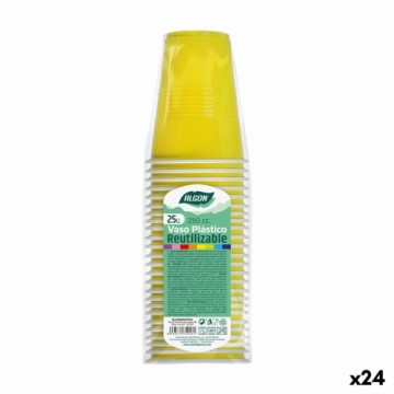 Набор многоразовых чашек Algon Жёлтый 24 штук 250 ml (25 Предметы)