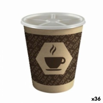 Стакан с крышкой Algon Картон Одноразовые Кафе 36 штук (12 Предметы)