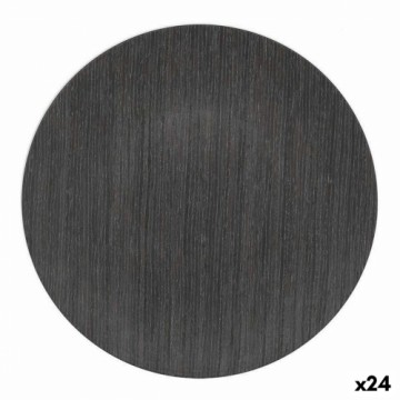 Underplate   PVC Wood Dark Ø 33 cm (24 Units)