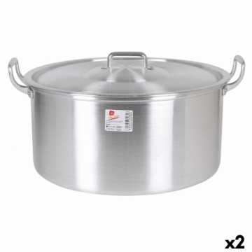 Bigbuy Cooking Кастрюля с крышкой Алюминий 49 x 41 x 24 cm (2 штук)