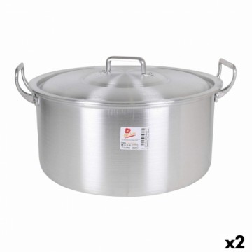 Bigbuy Cooking Katls ar vāku Alumīnijs 44 x 39 x 21 cm (2 gb.)