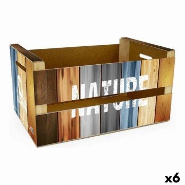 Storage Box Confortime Nature (6 Units) (36 x 26,5 x 17 cm)