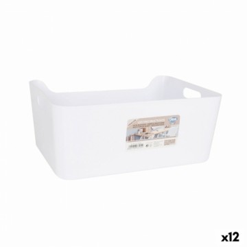 Multi-purpose basket Dem White 33 x 24 x 14,5 cm (12 Units)