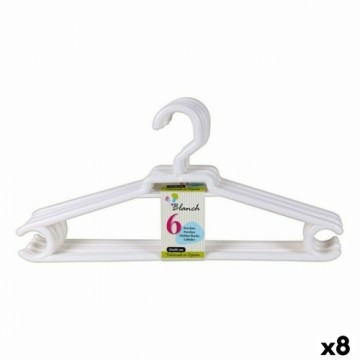 Hangers Blanch Dem Blanch Plastic 6 Pieces 42 x 20 cm (8 Units)