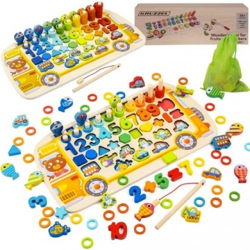 Wooden puzzle - sorter 6in1 Kruzzel 22636 (17119-0)