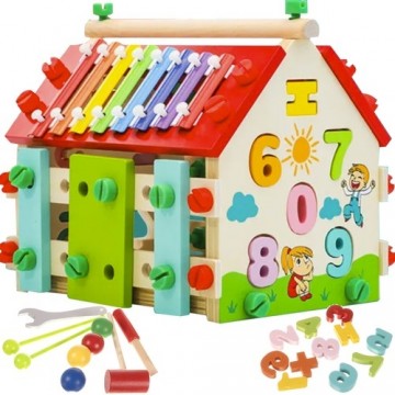 Kruzzel 22564 wooden educational house (17019-0)