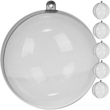 Transparent baubles 12 cm - set of 5 Ruhhy 22278 (16924-0)