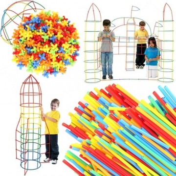 Kruzzel Blocks - straws - set 408 pcs. 22408 (16879-0)