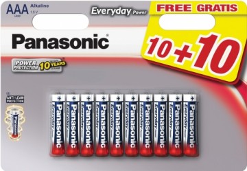 Panasonic Batteries Panasonic Everyday Power baterijas LR03EPS/20BW (10+10)