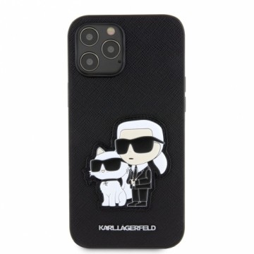 Karl Lagerfeld PU Saffiano Karl and Choupette NFT Case for iPhone 12 Pro Max Black