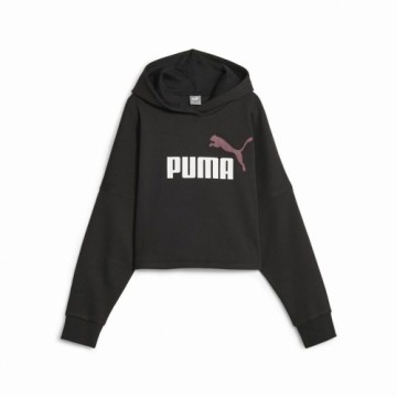 Детская толстовка Puma Ess Logo Croppedo Чёрный