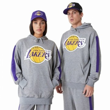 Толстовка с капюшоном унисекс New Era LA Lakers NBA Colour Block Серый