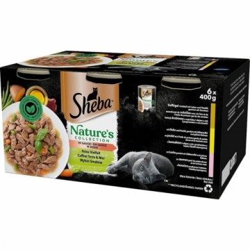 Kaķu barība Sheba Nature's Collection Laša krāsas Akna Putni 400 g