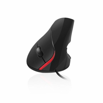 Ergonomiska optiskā pele Ewent EW3156 1000 dpi USB Melns Melns/Sarkans Sarkans/Melns