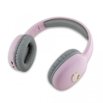 Hello Kitty Bicolor Kitty Metal Head Logo Bluetooth Stereo Headphones Pink