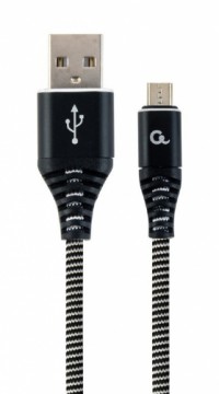 Gembird Cablexpert CC-USB2B-AMMBM-2M-BW USB cable USB 2.0 USB A Micro-USB B Black