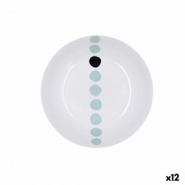 Deep Plate Bidasoa Zigzag Multicolour Ceramic 20 cm (12 Units)