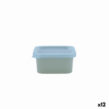 Квадратная коробочка для завтраков с крышкой Quid Inspira 200 ml Зеленый Пластик (12 штук)
