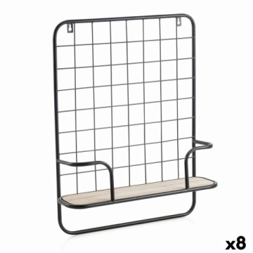 Shelves Vinthera Moa Steel Black Metal 42,5 x 12 x 56 cm (8 Units)