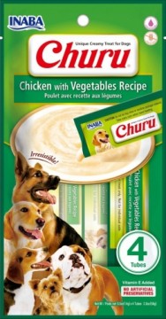 INABA Churu Chicken with vegetables recipe - Dog treat - 4x14g