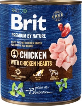 BRIT Premium by Nature Chicken with hearts - Wet dog food - 800 g