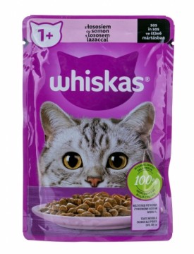 WHISKAS Adult Salmon i sauce - wet cat food - 85g