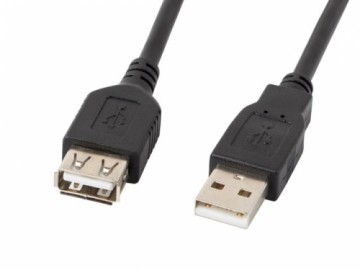 LANBERG USB EXTENSION CABLE 2.0 AM-AF 1.8M (BLACK) CA-USBE-10CC-0018-BK