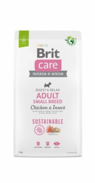 BRIT Care Dog Sustainable Adult Small Breed Chicken & Insect  - dry dog food - 7 kg