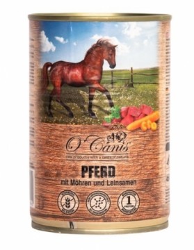 O'CANIS Horse meat with vegetables and linseed  - Wet dog food - 400 g