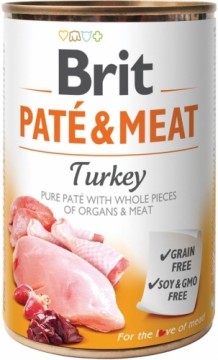 BRIT Paté & Meat with Turkey - wet dog food - 400g