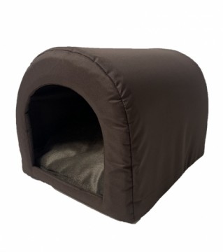 GO GIFT Dog and cat cave bed - brown - 40 x 33 x 29 cm